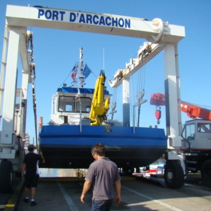 La mise à l'eau au Port d'Arcachon